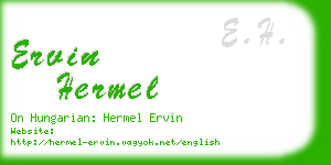 ervin hermel business card